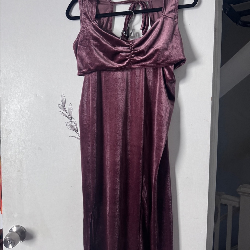 Elegant Velvet Purple Skirt and Top